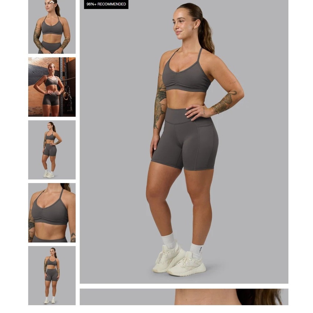 LSKD Clarity Sports Bra Plum Berry Ruched Women's Large NWT NEW - Picture 3 of 16